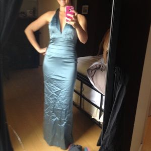 Formal party prom dress. Halter Evening Gown